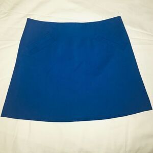 Zara basics vibrant solid blue mini skirt party vacation outfit with pockets